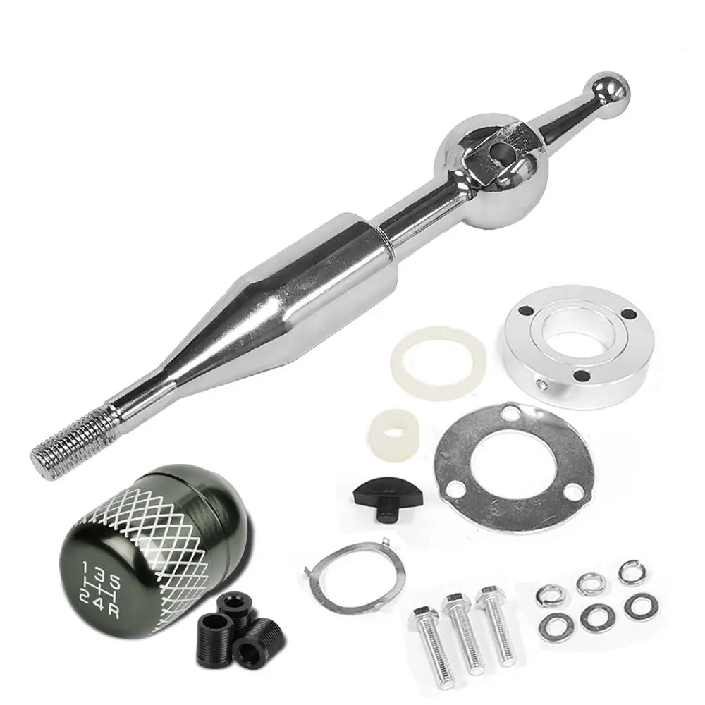 Manzo Short Throw Shifter+Gunmetal Netted Style Shift Knob For 90-97 Miata Mx-5 1