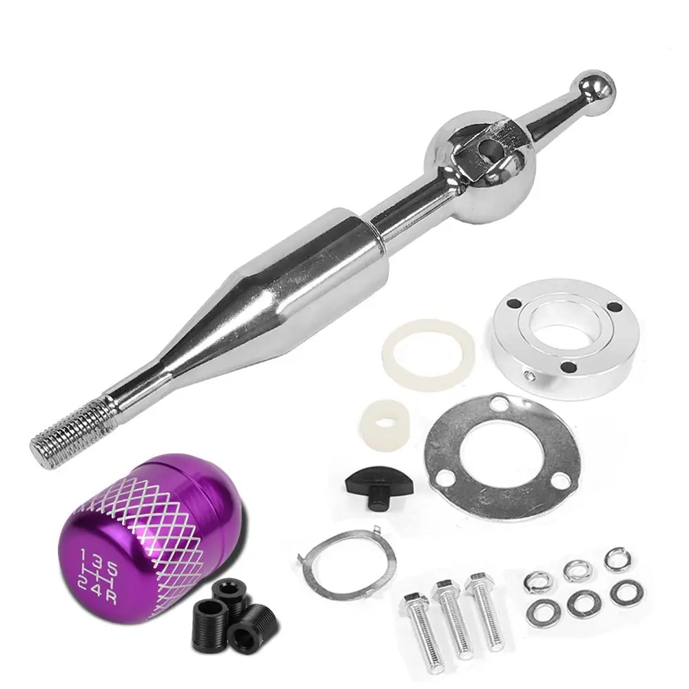 Manzo Short Throw Shifter+Purple Netted Style Shift Knob For 90-97 Miata Mx-5 1