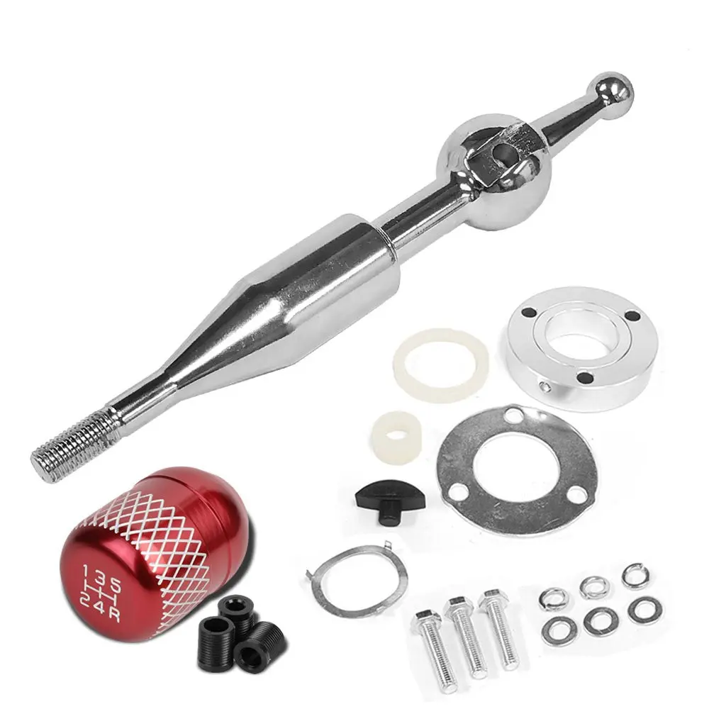 Manzo Short Throw Shifter+Red Netted Style Shift Knob For 90-97 Miata Mx-5 1