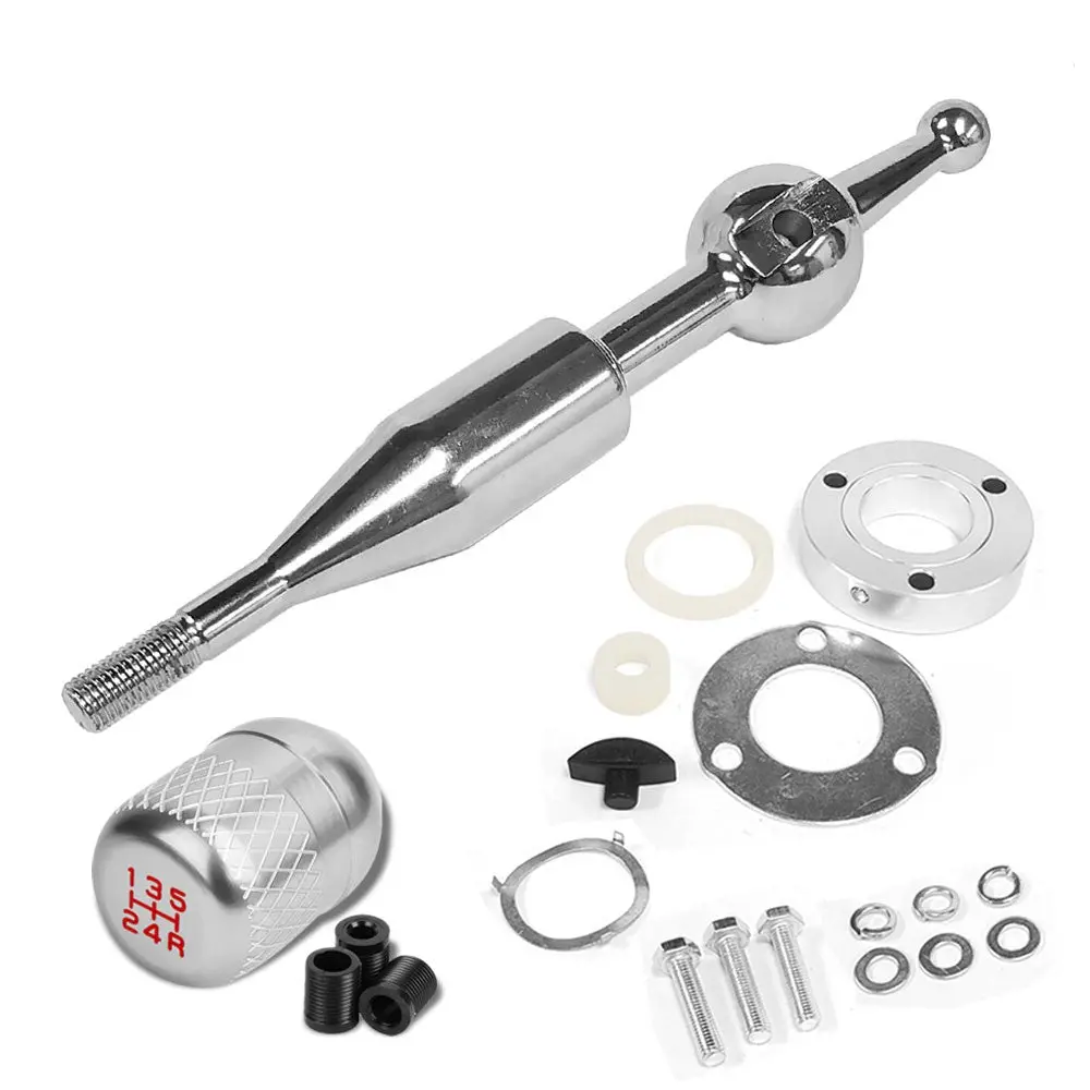 Manzo Short Throw Shifter+Silver Netted Style Shift Knob For 90-97 Miata Mx-5 1