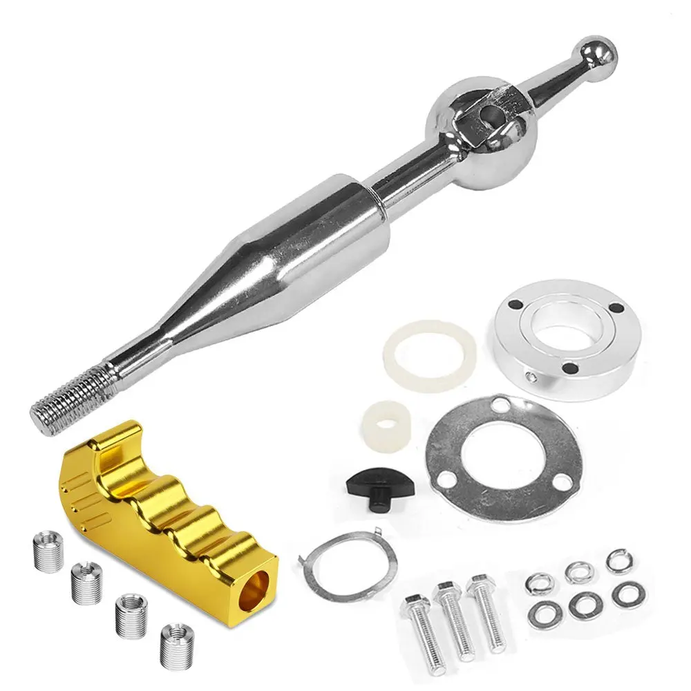 Manzo Short Throw Shifter+Gold Pistol Grip Shift Knob For 90-97 Miata Mx-5 1