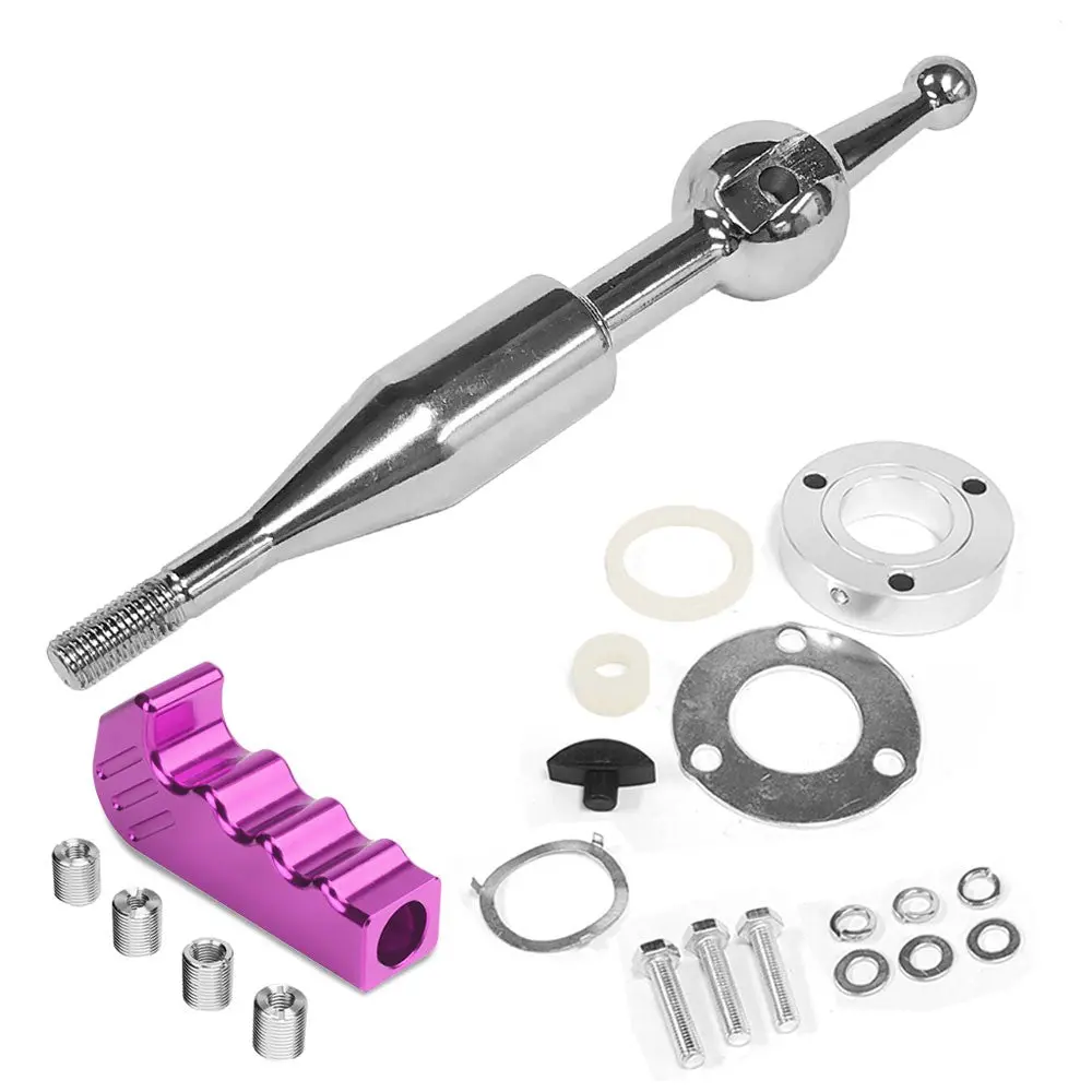 Manzo Short Throw Shifter+Purple Pistol Grip Shift Knob For 90-97 Miata Mx-5 1