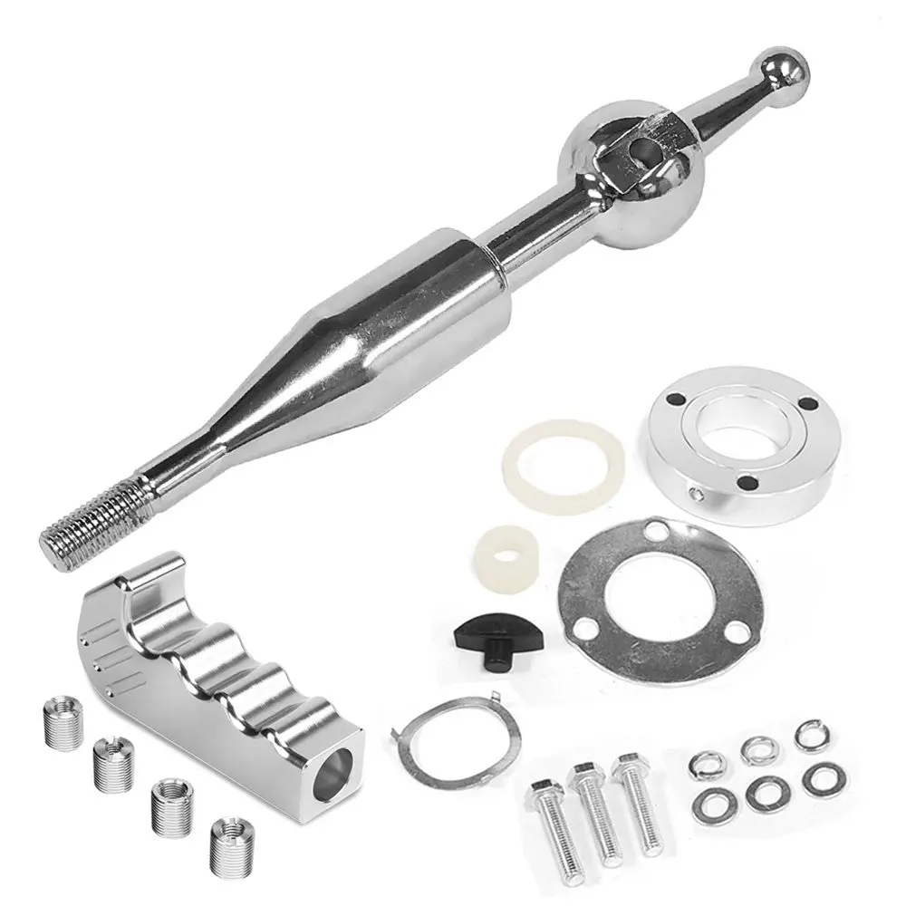Manzo Short Throw Shifter+Silver Pistol Grip Shift Knob For 90-97 Miata Mx-5 1