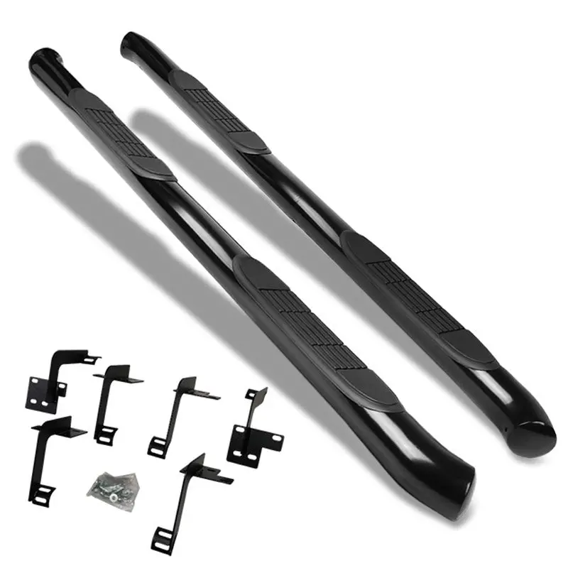 (Curved End Black) Running Board Nerf Bar For 19+ Ram 1500 (Dt 5Th Gen) [Crew Cab] 1
