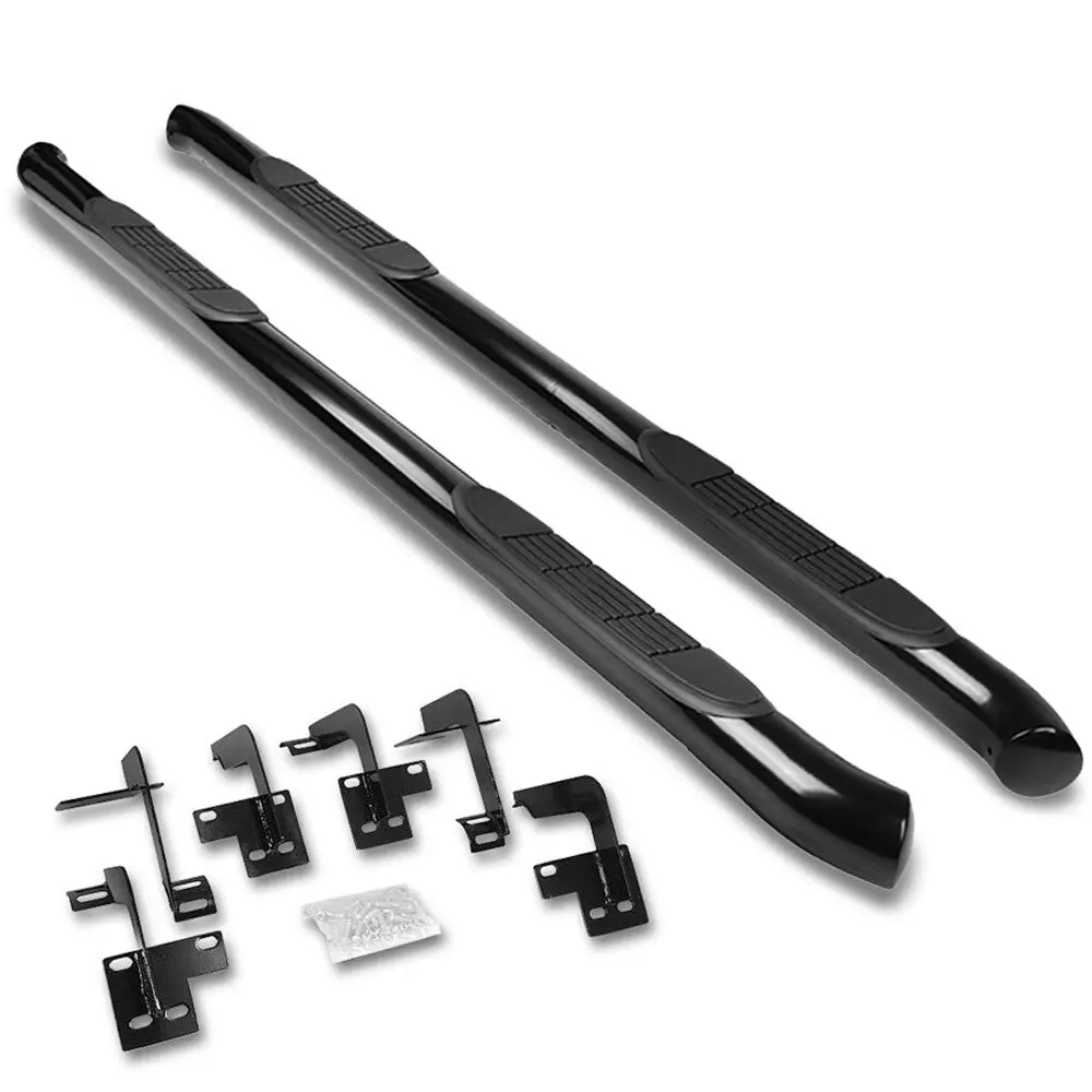 (Curved End Black) Running Board Nerf Bar For 19+ Ram 1500 (Dt 5Th Gen) [Extended Cab] 1