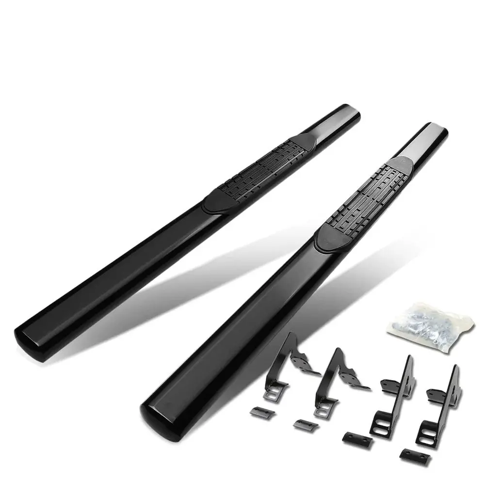 (Straight Design Black) Running Board Nerf Bar For 04-12 Chevrolet Colorado/Gmc Canyon [Standard Cab] 1