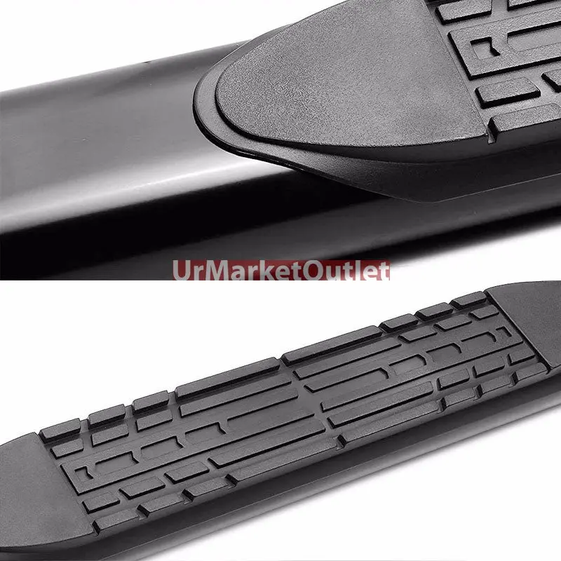 (Straight Design Black) Running Board Nerf Bar For 99-14 Chevrolet Silverado/Gmc Sierra Gmt800 Gmt900 [Crew Cab] 1