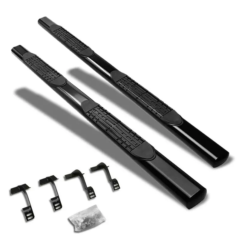 (Straight Design Black) Running Board Nerf Bar For 15+ Ford F-150/17+ F-250 F-350 Super Duty [Extended Cab] 1
