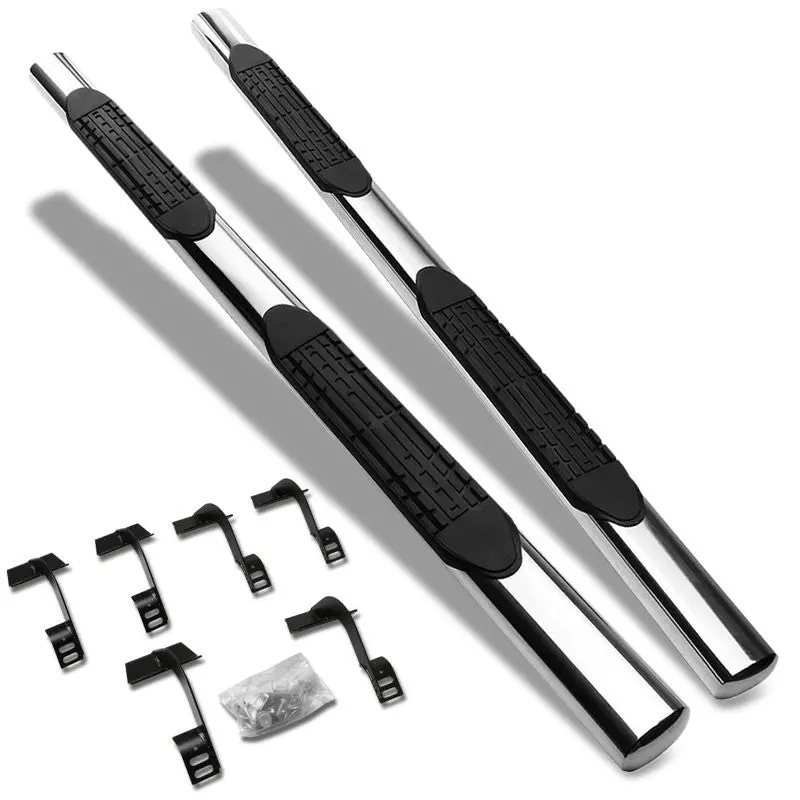 (Straight Design Metal) Running Board Nerf Bar For Ford 15+ F-150 / 17+ F-250 F-350 Super Duty [Crew Cab] 1