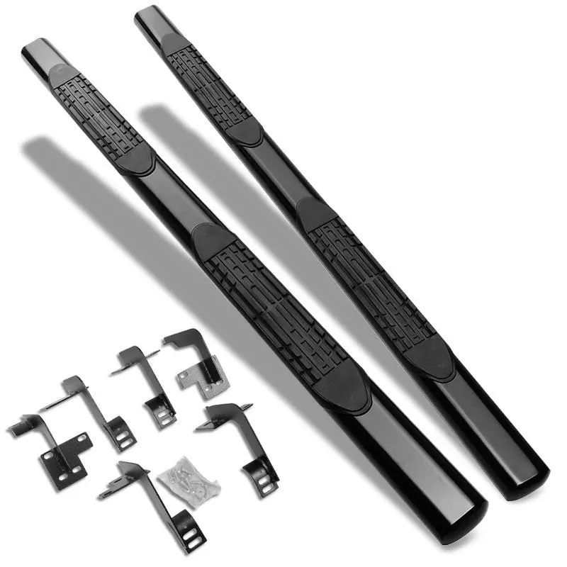 (Straight Design Black) Running Board Nerf Bar For 19+ Ram 1500 (Dt 5Th Gen) [Crew Cab] 1