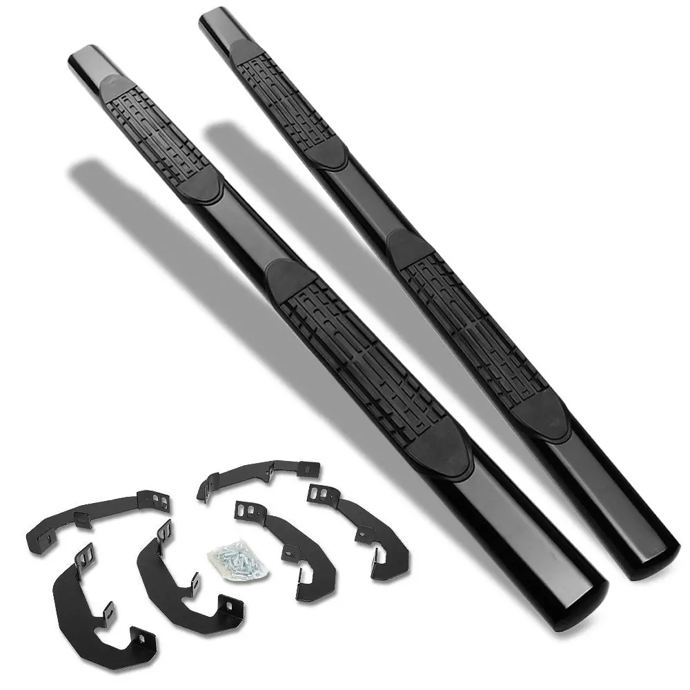 (Straight Design Black) Running Board Nerf Bar For 19+ Silverado Sierra 1500/20+ 2500 3500 Hd T1xx [Extended Cab] 1