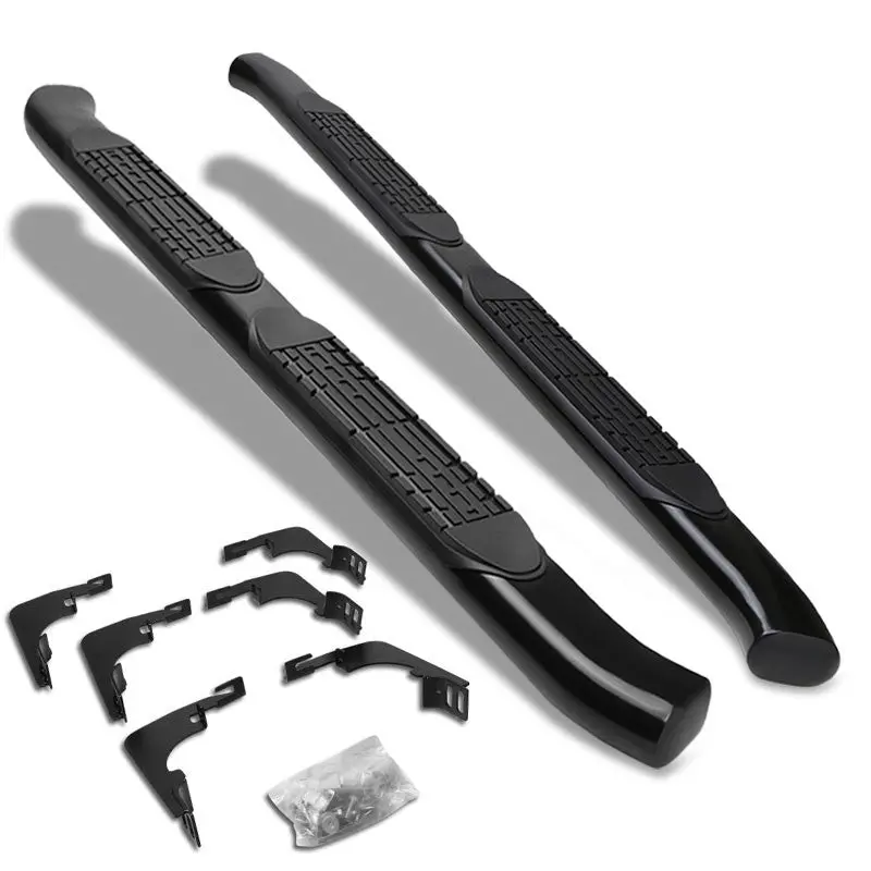 (Curved End Oval Black) Running Board Nerf Bar For 15+ Chevrolet Colorado (Rg)/15+ Gmc Canyon (Rg) [Extended Cab] 1