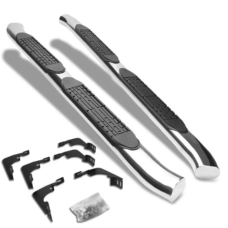 (Curved End Oval Metal) Running Board Nerf Bar For 15+ Chevrolet Colorado (Rg)/15+ Gmc Canyon (Rg) [Extended Cab] 1