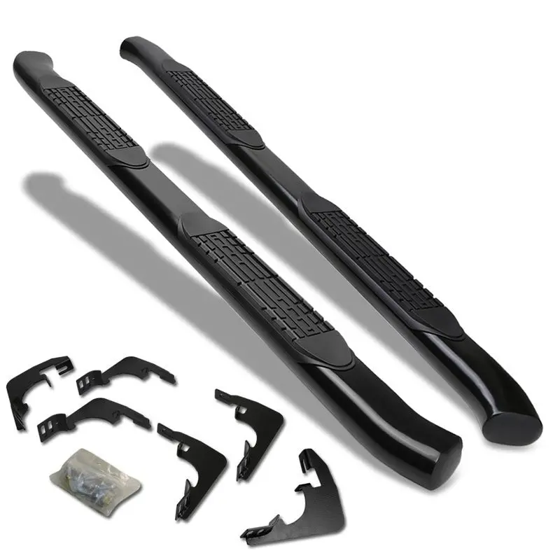(Curved End Oval Black) Running Board Nerf Bar For 15+ Chevrolet Colorado (Rg)/15+ Gmc Canyon (Rg) [Crew Cab] 1