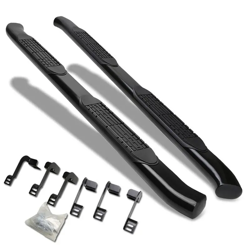 (Curved End Oval Black) Running Board Nerf Bar For 09-18 Ram 1500/19+ Ram 1500 Classic [Extended Cab] 1