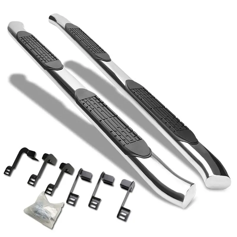 (Curved End Oval Metal) Running Board Nerf Bar For 09-18 Ram 1500/19+ Ram 1500 Classic [Extended Cab] 1