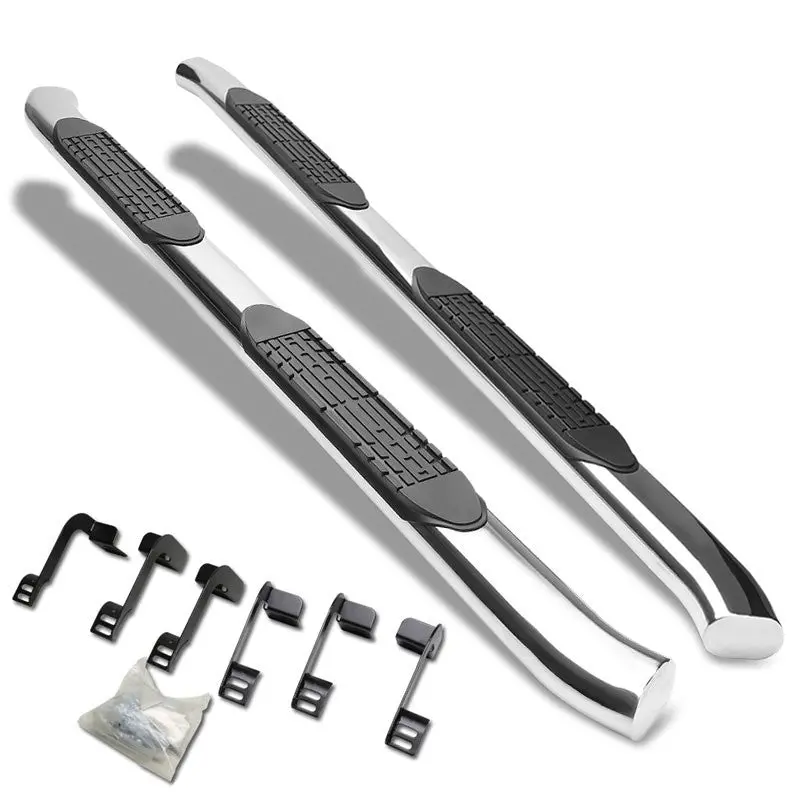 (Curved End Oval Metal) Running Board Nerf Bar For 09-18 Ram 1500 2500 3500/19+ Ram 1500 Classic [Crew Cab] 1