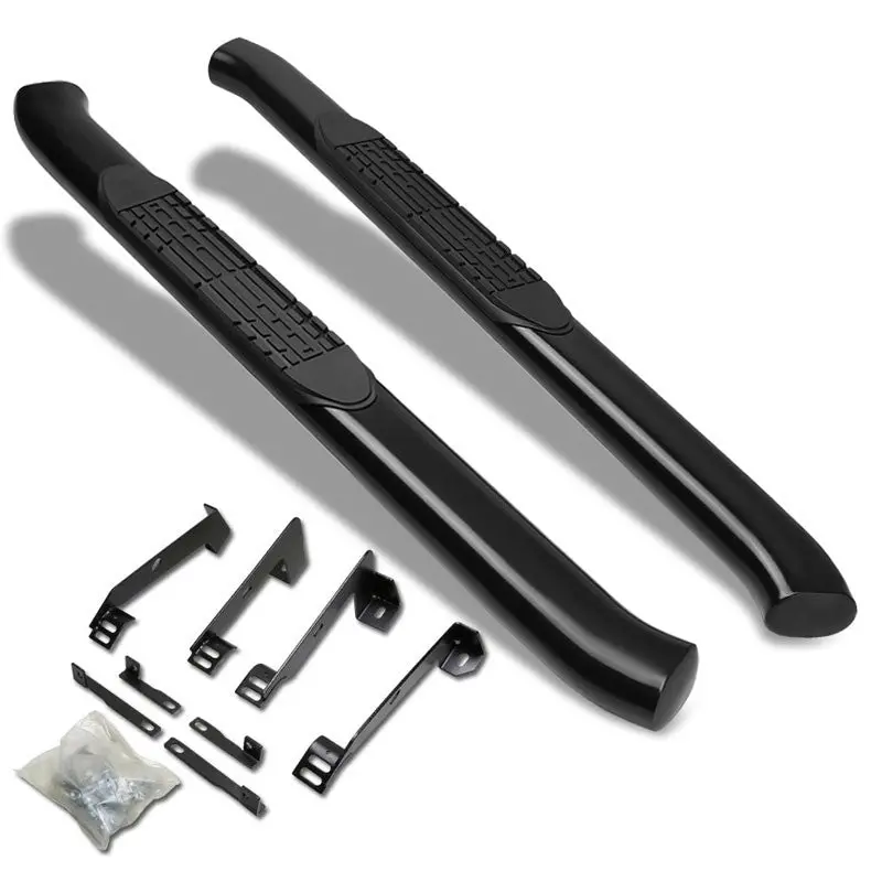 (Curved End Oval Black) Running Board Nerf Bar For Dodge 02-08 Ram 1500/03-09 Ram 2500 3500 [Standard Cab] 1