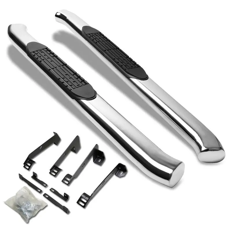 (Curved End Oval Metal) Running Board Nerf Bar For Dodge 02-08 Ram 1500/03-09 Ram 2500 3500 [Standard Cab] 1
