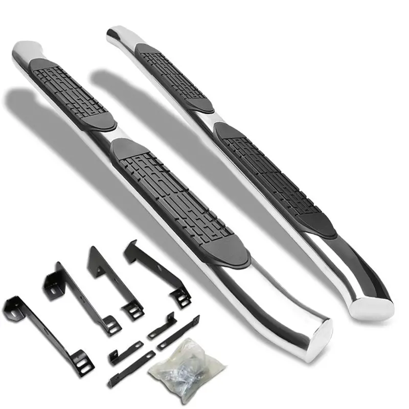 (Curved End Oval Metal) Running Board Nerf Bar For Dodge 02-08 Ram 1500/03-09 Ram 2500 3500 [Extended Cab] 1