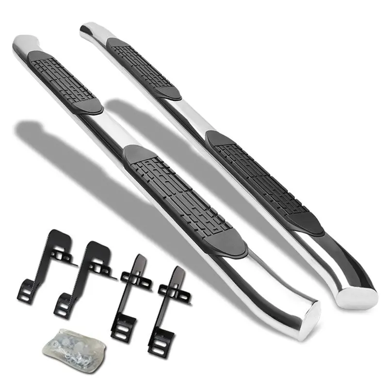 (Curved End Oval Metal) Running Board Nerf Bar For 04-14 Ford F-150 (P221 11Th, P415 12Th Gen) [Extended Cab] 1