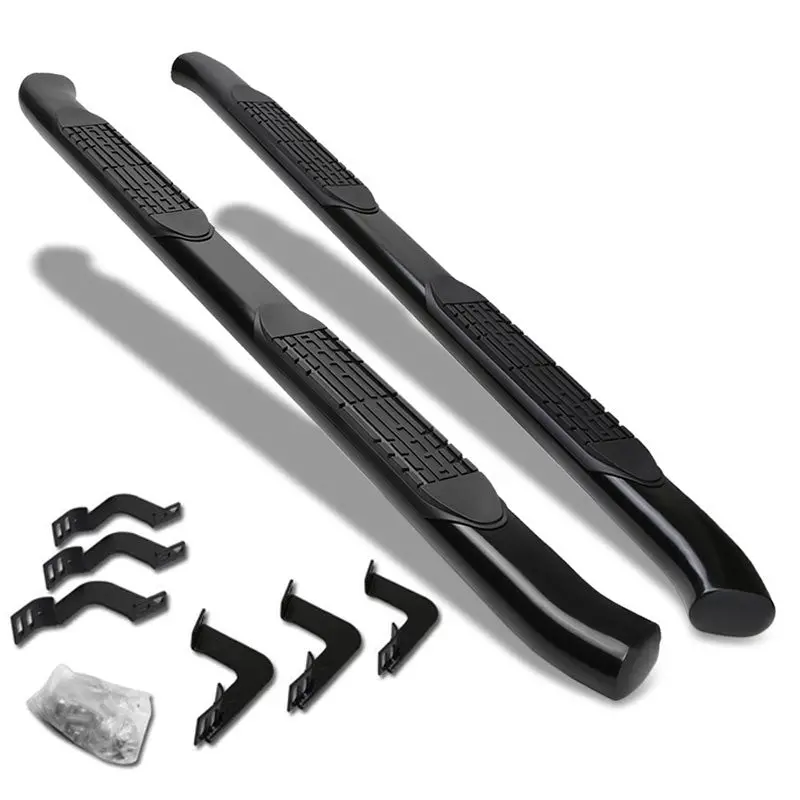 (Curved End Oval Black) Running Board Nerf Bar For 07-21 Toyota Tundra (Xk50 2Nd Gen) [Crew Cab] 1