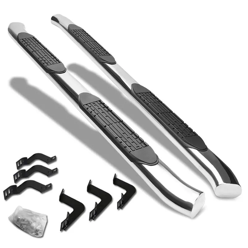 (Curved End Oval Metal) Running Board Nerf Bar For 07-21 Toyota Tundra (Xk50 2Nd Gen) [Crew Cab] 1