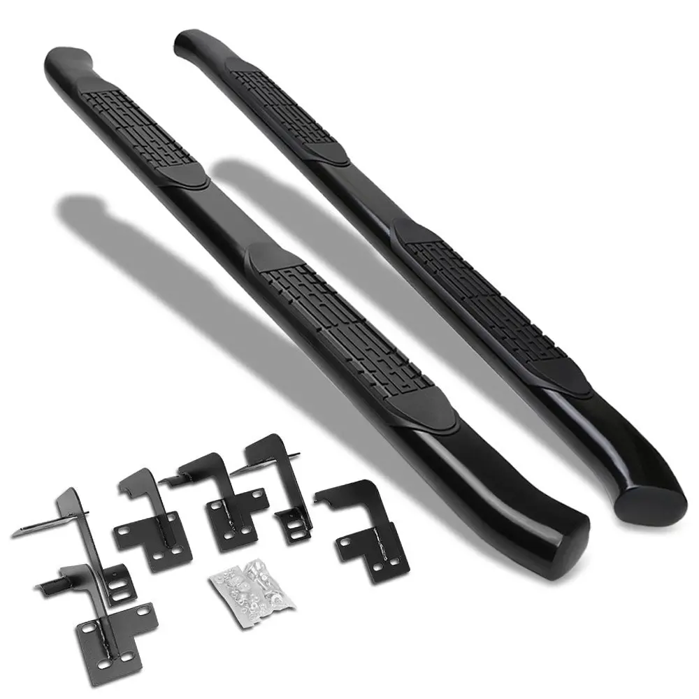 (Curved End Oval Black) Running Board Nerf Bar For 19+ Ram 1500 (Dt 5Th Gen) [Extended Cab] 1