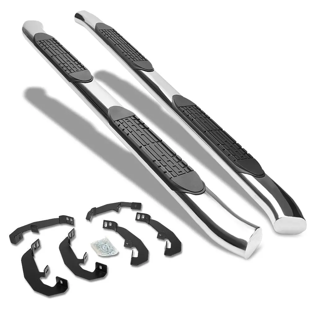 (Curved End Oval Metal) Running Board Nerf Bar For 19+ Silverado Sierra 1500/20+ 2500 3500 Hd T1xx [Extended Cab] 1