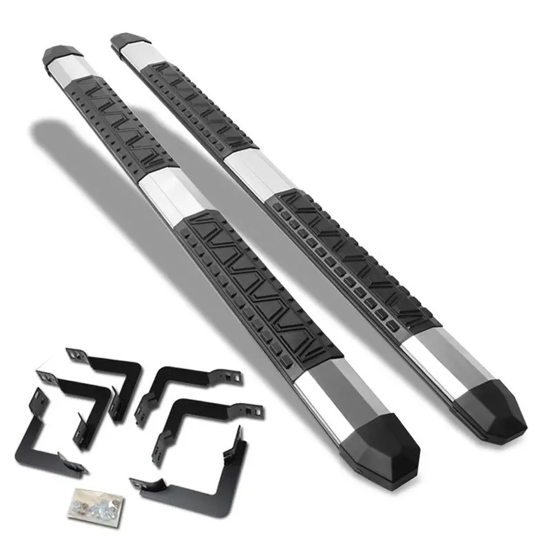 (Extruded Trapezoid Metal) Running Board Nerf Bar For 04-15 Nissan Titan (A60 1St Gen) [Extended Cab] 1