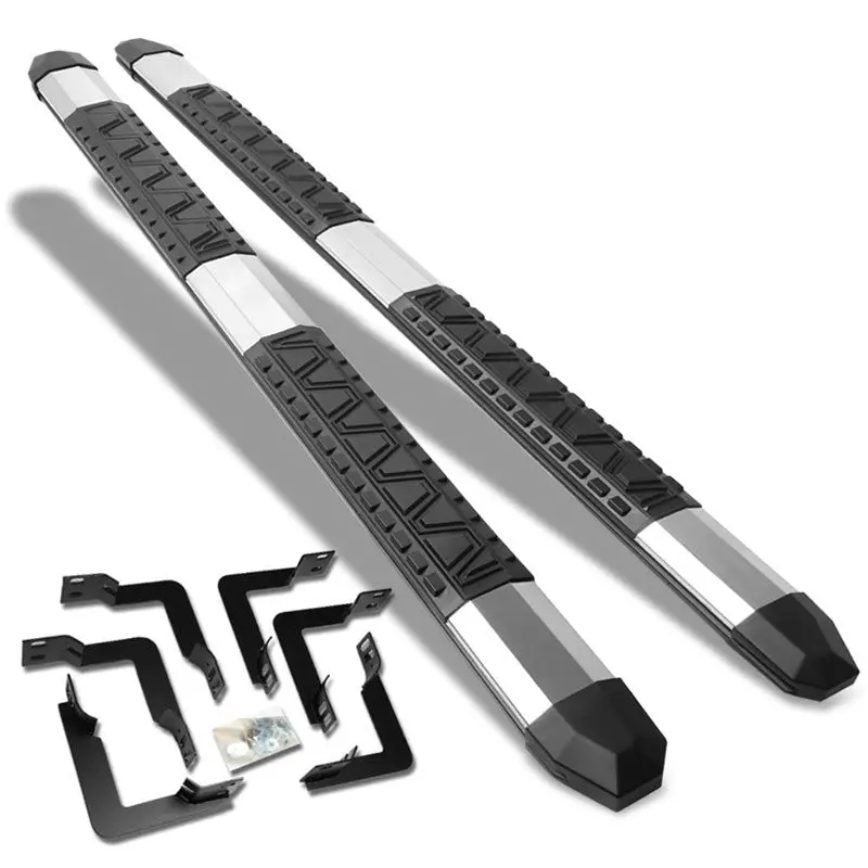 (Extruded Trapezoid Metal) Running Board Nerf Bar For 04-15 Nissan Titan (A60 1St Gen) [Crew Cab] 1
