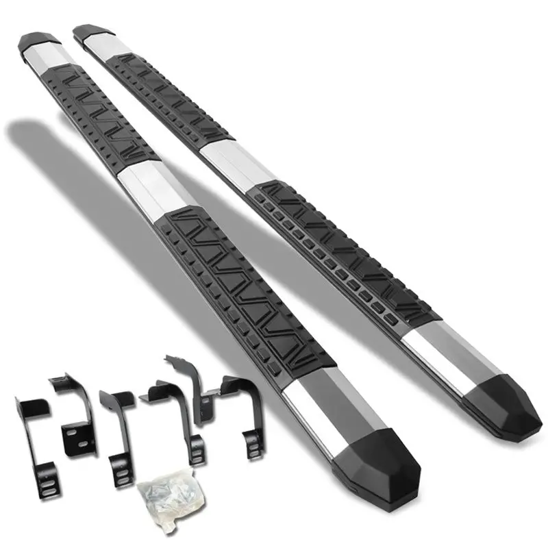 (Extruded Trapezoid Metal) Running Board Nerf Bar For 09-18 Ram 1500 2500 3500/19+ Ram 1500 Classic [Crew Cab] 1