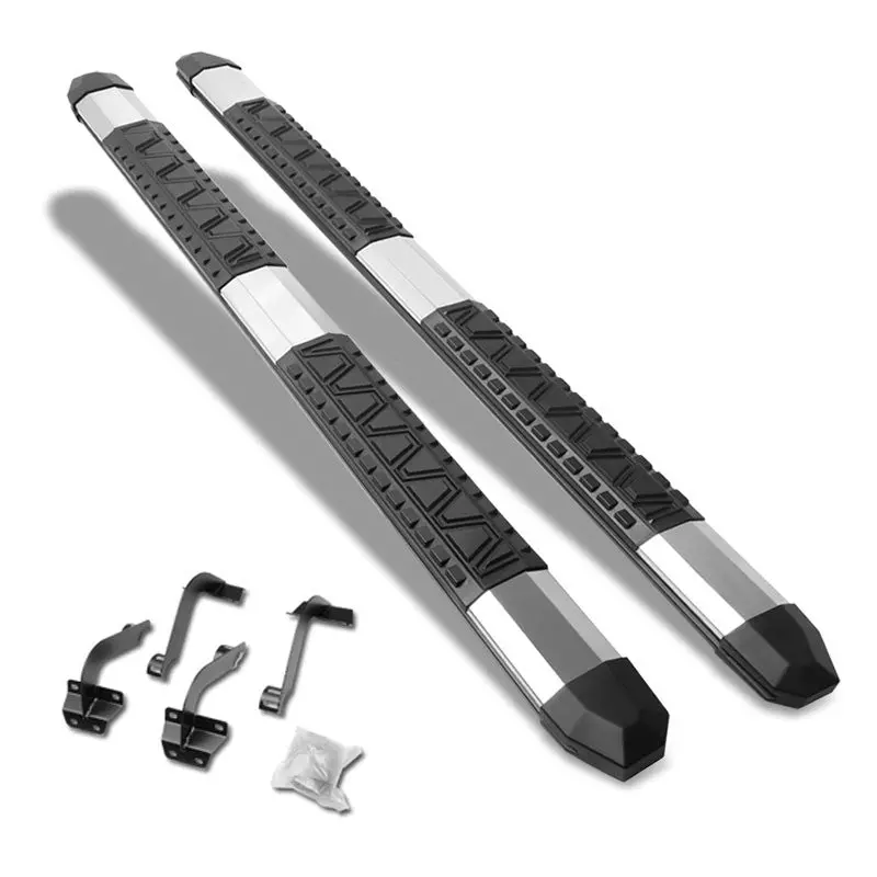 (Extruded Trapezoid Metal) Running Board Nerf Bar For 15+ Ford F-150/17+ F-250 F-350 Super Duty [Extended Cab] 1