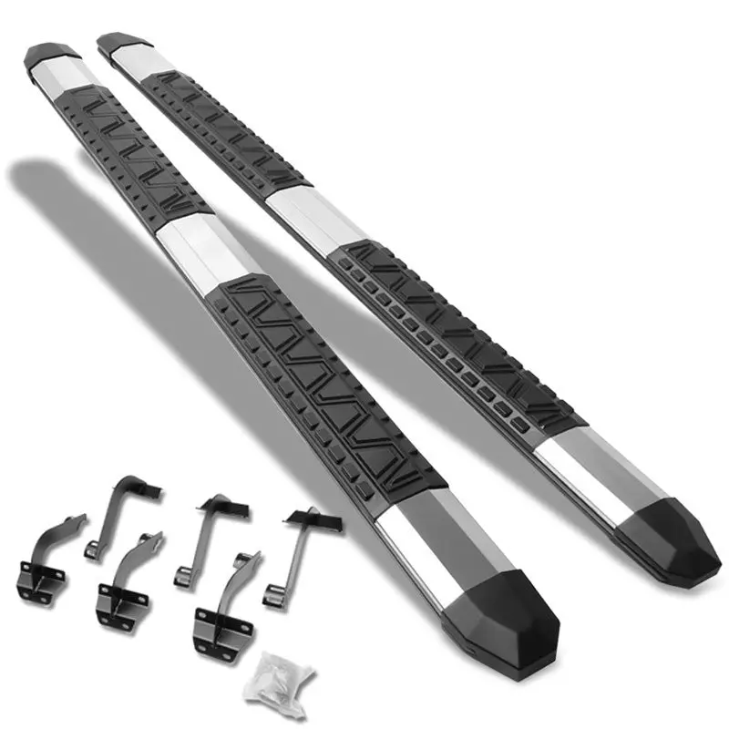 (Extruded Trapezoid Metal) Running Board Nerf Bar For Ford 15+ F-150 / 17+ F-250 F-350 Super Duty [Crew Cab] 1