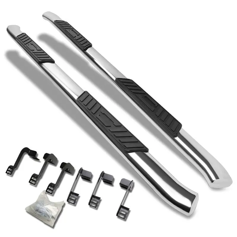 (Oval Tubular Metal) Running Board Nerf Bar For 09-18 Ram 1500 2500 3500/19+ Ram 1500 Classic [Crew Cab] 1