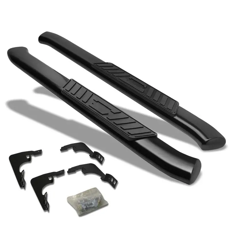 (Oval Tubular Black) Running Board Nerf Bar For 99-19 Silverado/Sierra [Standard Cab] 1