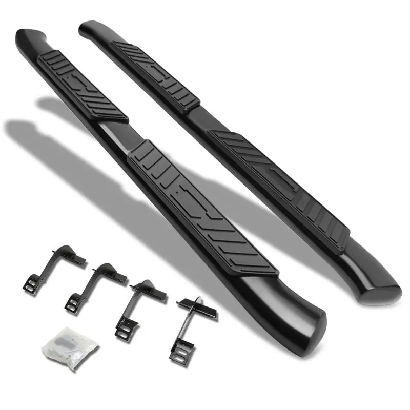(Oval Tubular Black) Running Board Nerf Bar For 15+ Ford F-150/17+ F-250 F-350 Super Duty [Extended Cab] 1