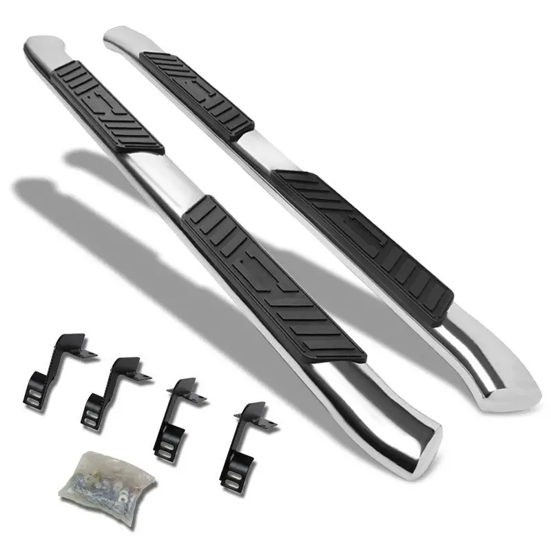 (Oval Tubular Metal) Running Board Nerf Bar For 99-16 Ford F-250/350/450/550 Super Duty (Phn131) [Extended Cab] 1