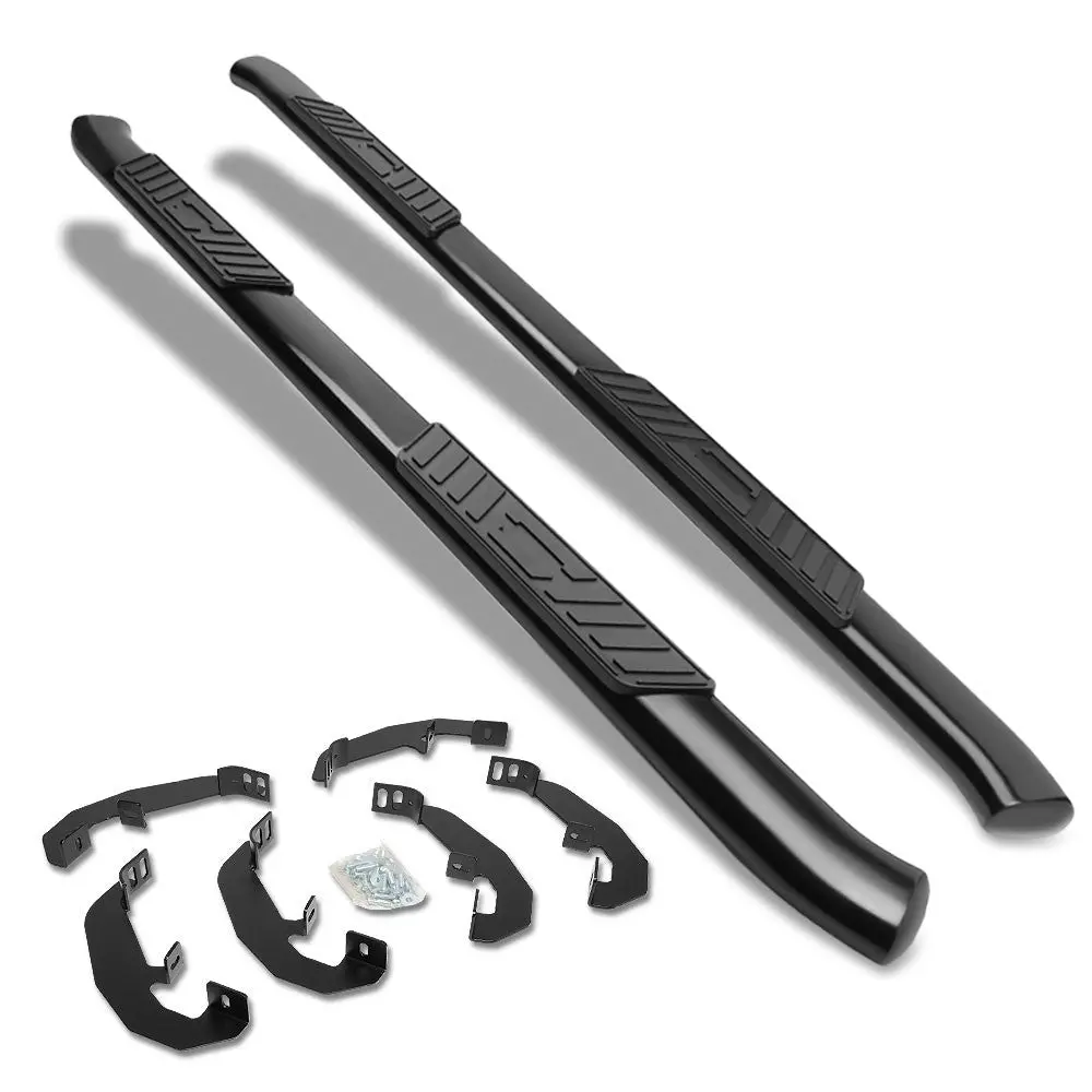 (Oval Tubular Black) Running Board Nerf Bar For 19+ Chevrolet Silverado / Gmc Sierra 1500 2500 3500 Hd (T1xx) [Crew Cab] 1