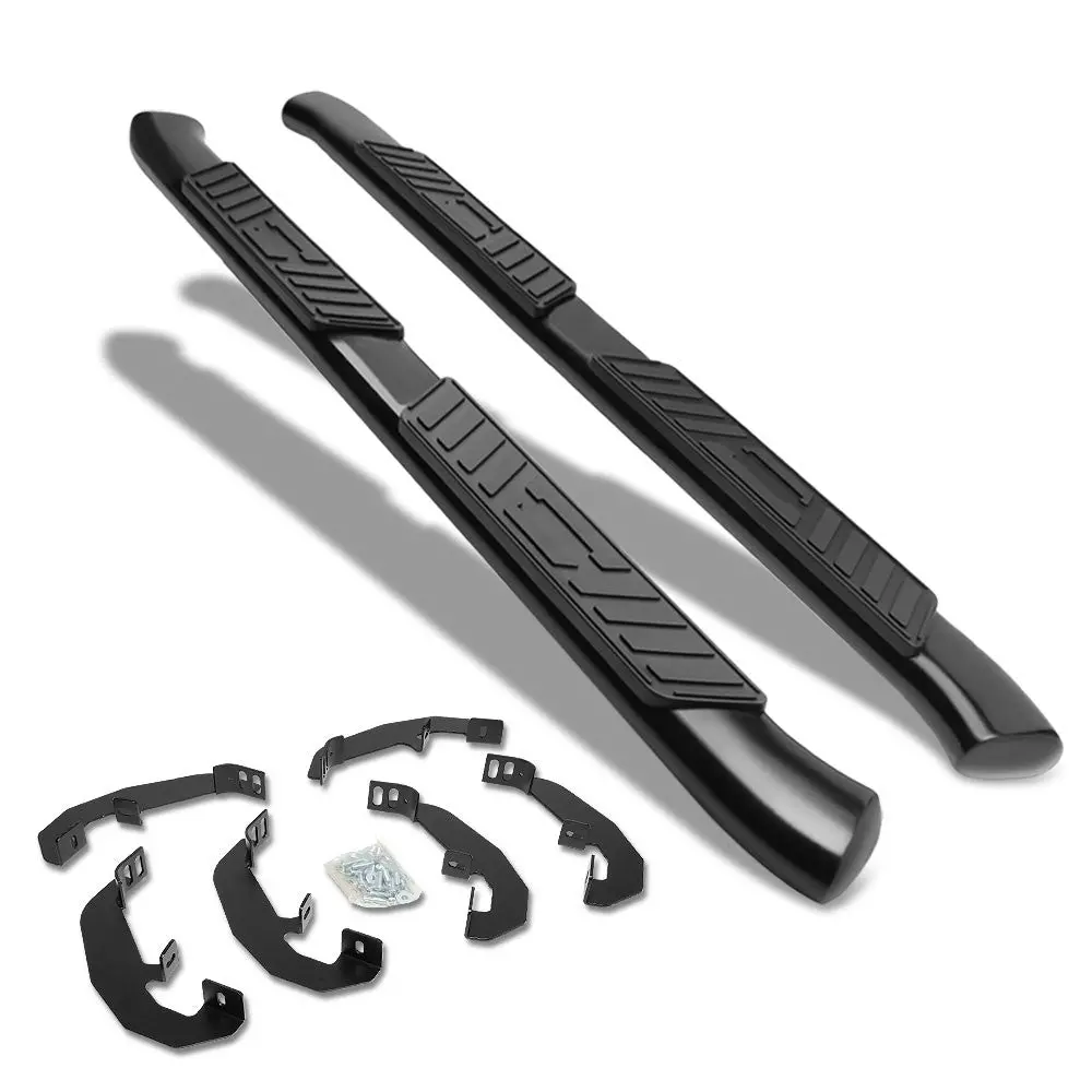 (Oval Tubular Black) Running Board Nerf Bar For 19+ Silverado Sierra 1500/20+ 2500 3500 Hd T1xx [Extended Cab] 1
