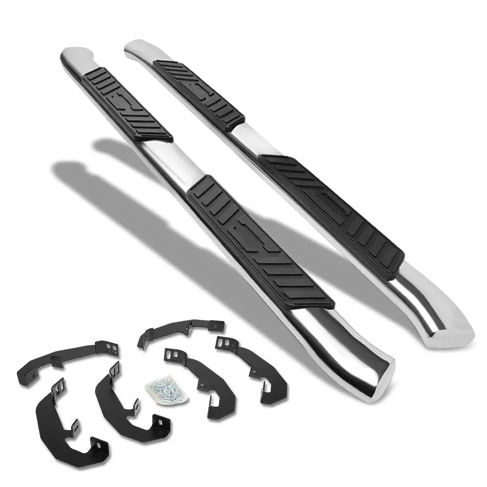 (Oval Tubular Metal) Running Board Nerf Bar For 19+ Silverado Sierra 1500/20+ 2500 3500 Hd T1xx [Extended Cab] 1