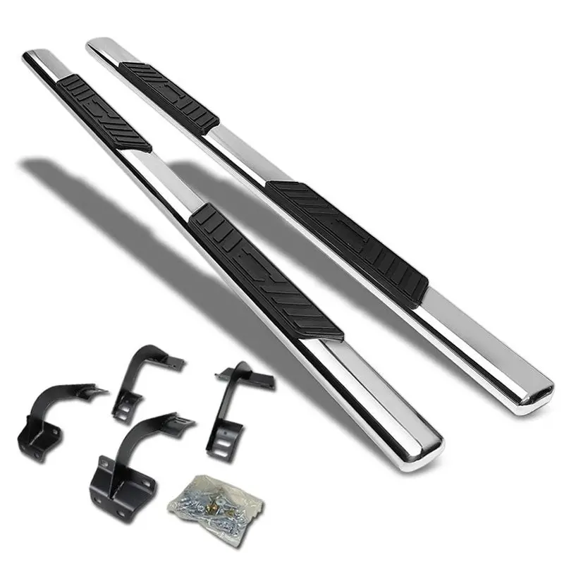 (Straight Oval Metal) Running Board Nerf Bar For 15+ Ford F-150/17+ F-250 F-350 Super Duty [Extended Cab] 1