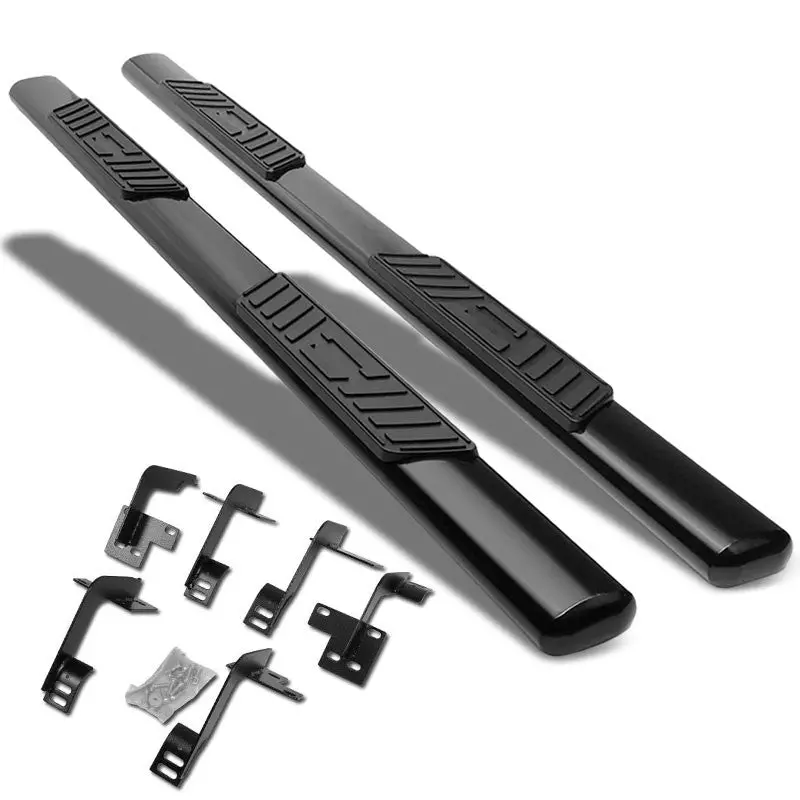 (Straight Oval Black) Running Board Nerf Bar For 19+ Ram 1500 (Dt 5Th Gen) [Crew Cab] 1