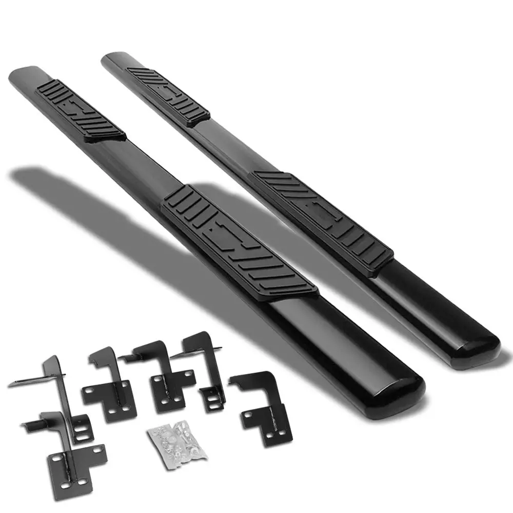 (Straight Oval Black) Running Board Nerf Bar For 19+ Ram 1500 (Dt 5Th Gen) [Extended Cab] 1