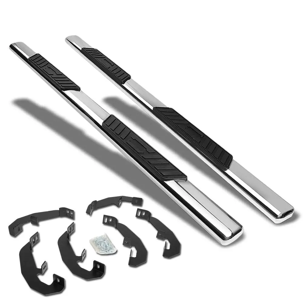 (Straight Oval Metal) Running Board Nerf Bar For 19+ Chevrolet Silverado / Gmc Sierra 1500 2500 3500 Hd (T1xx) [Crew Cab] 1