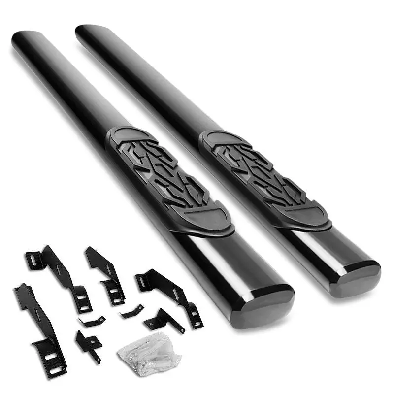 (Straight Oval Tubular Black) Running Board Nerf Bar For 88-00 Chevrolet Gmc C/K-Series [Extended Cab] 1