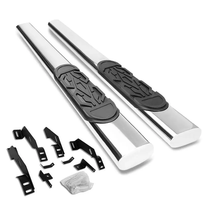 (Straight Oval Tubular Metal) Running Board Nerf Bar For 88-00 Chevrolet Gmc C/K-Series [Extended Cab] 1