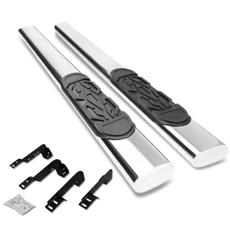 (Straight Oval Tubular Metal) Running Board Nerf Bar For 99-19 Silverado/Sierra [Standard Cab] 1