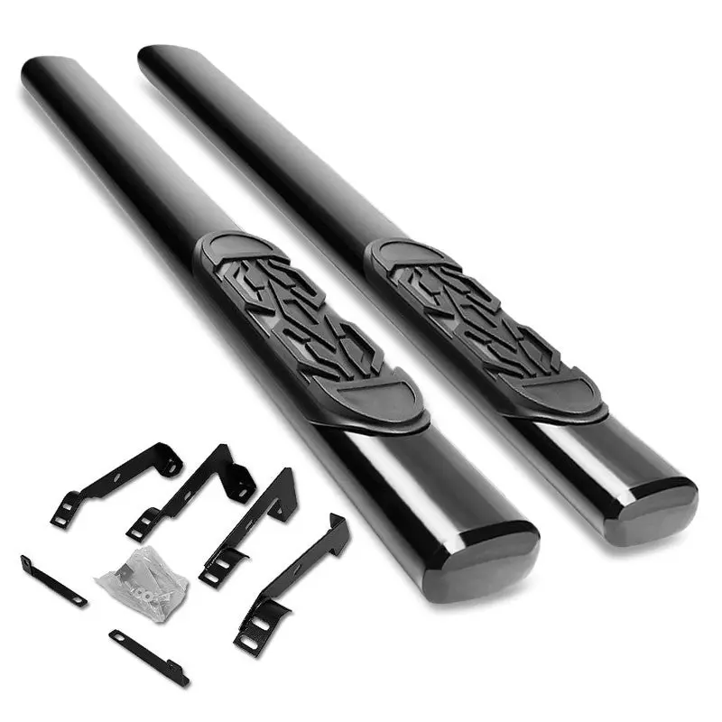 (Straight Oval Tubular Black) Running Board Nerf Bar For Dodge 02-08 Ram 1500/03-09 Ram 2500 3500 [Standard Cab] 1