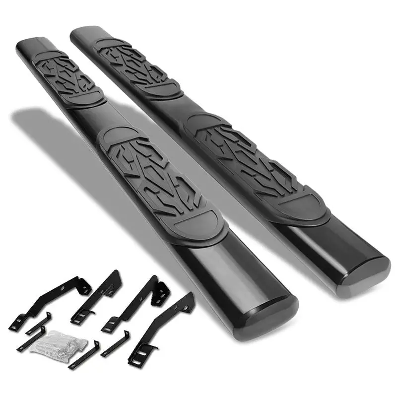 (Straight Oval Tubular Black) Running Board Nerf Bar For 98-01 Dodge Ram 1500/98-02 2500 3500 [Extended Cab] 1